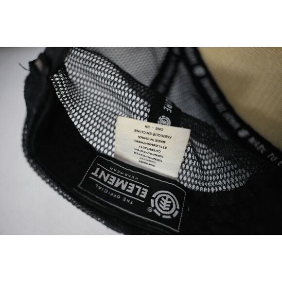 Element Skateboards "For Life" Trucker Hat Snapback Cap - Black & White Mesh - Picture 6 of 7